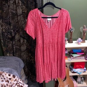 Red and White Knox Rose Dress